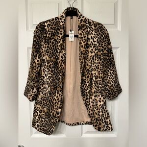 Cheetah print blazer
